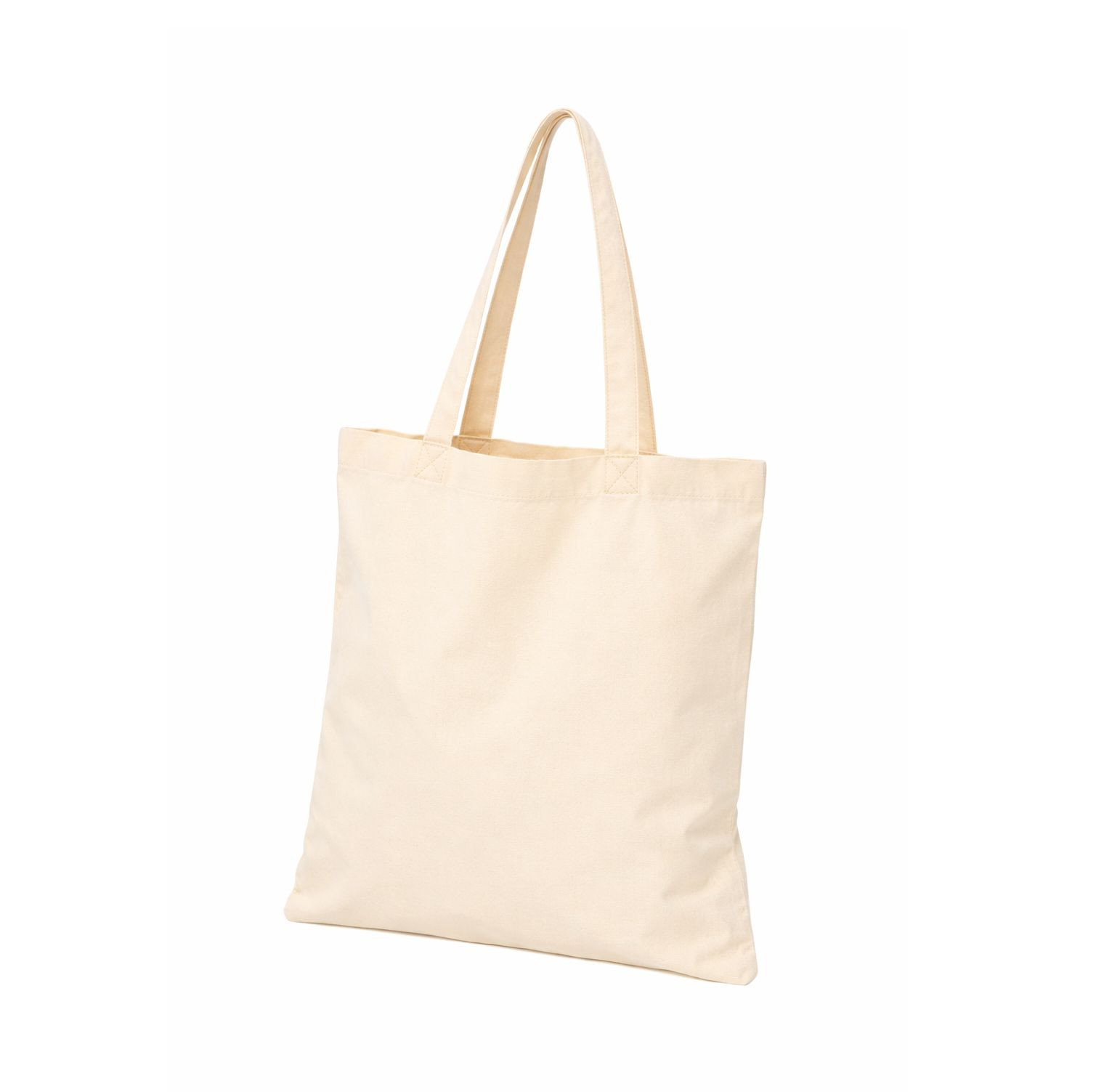COTTON LARGE HANDLE BASIC SHOPPER