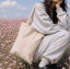 COTTON LARGE HANDLE SHOPPER